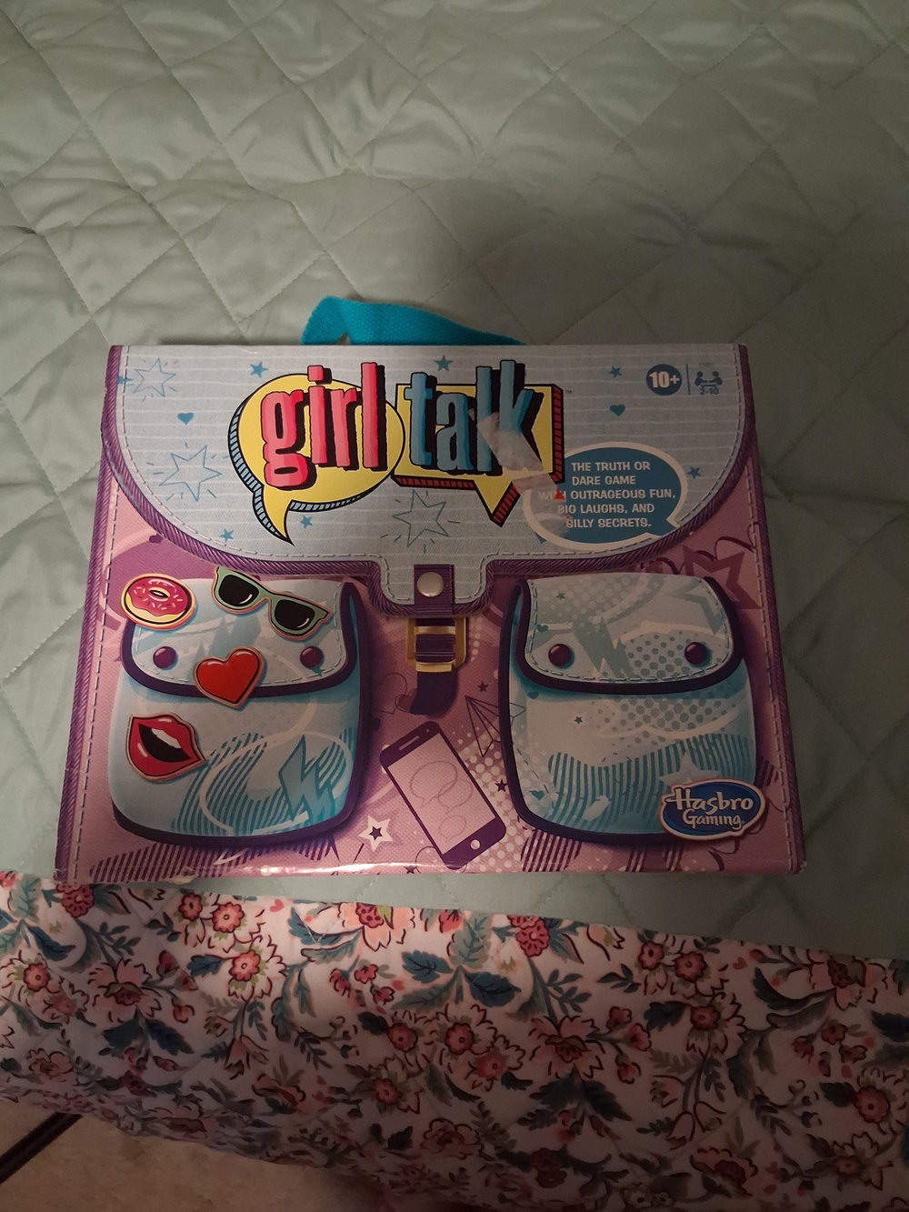 Hasbro Girl Talk Kids Game Case - Purple and Blue